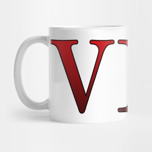 Red Roman Numeral 8 VIII Mug